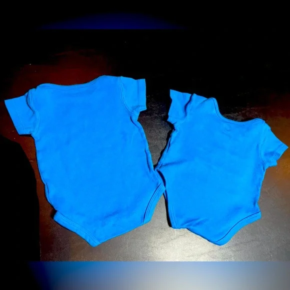 Carolina Panthers Blue Baby Onesies (2) - Picture 2 of 8